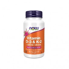 NOW Vitamin D-3 & K-2 120 Caps